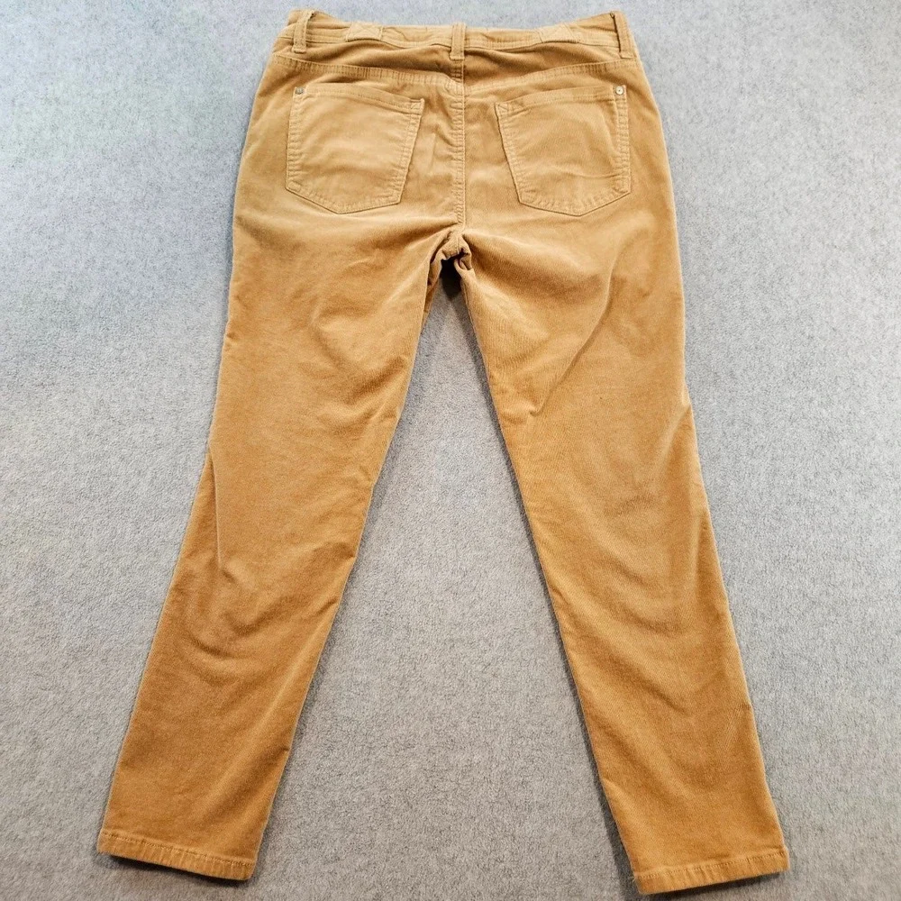 WallFlower Womens Corduroy Overalls Camel Tan Slim Leg Bib Dungarees L